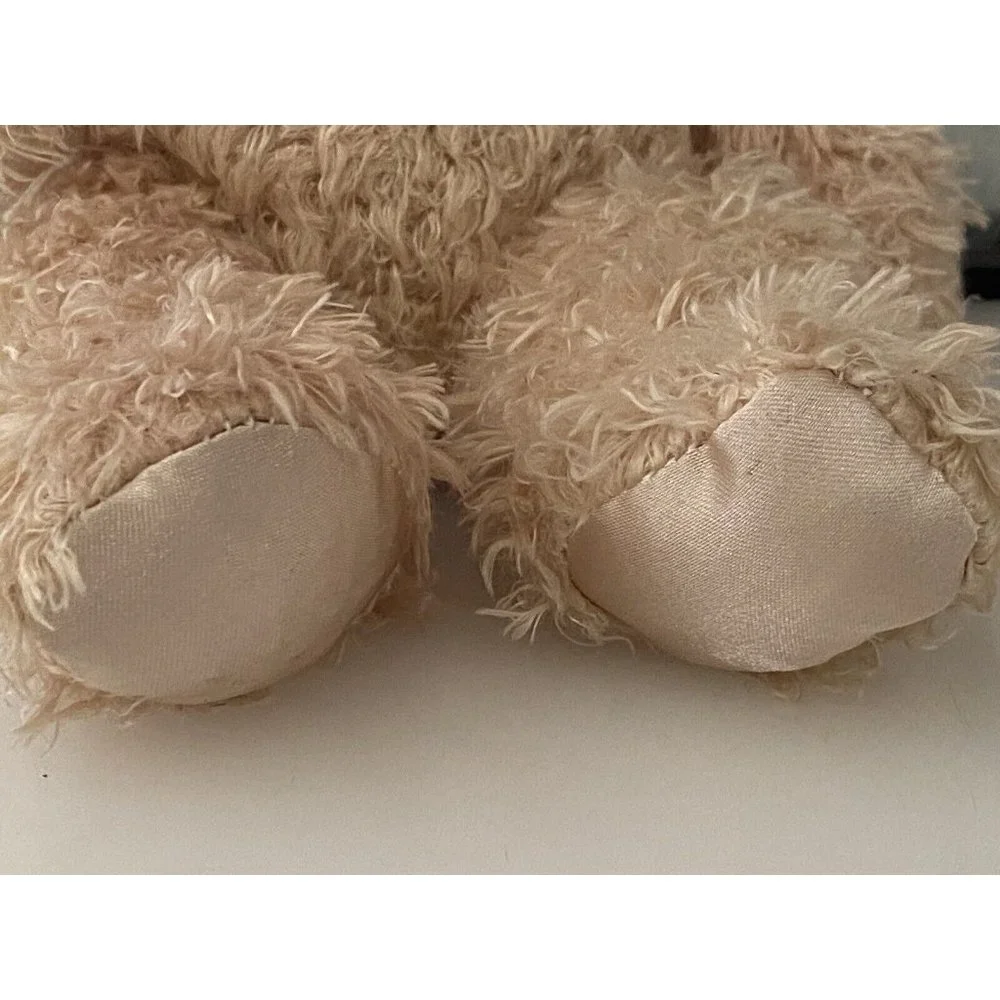 My First Teddy Bear Plush Stuffed Beige Satin 8